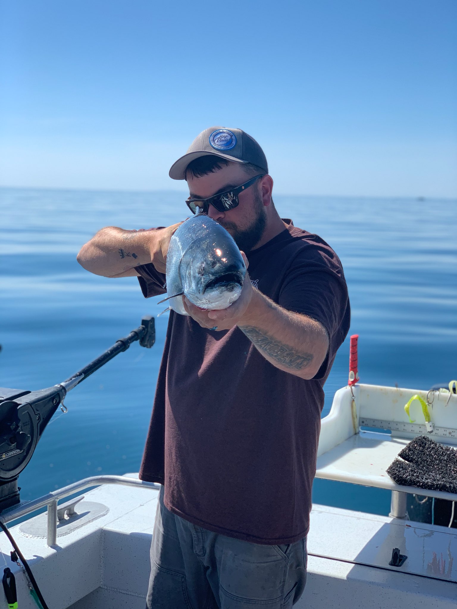 halibut-charters-homer-alaska-19 captain jesse with salmon